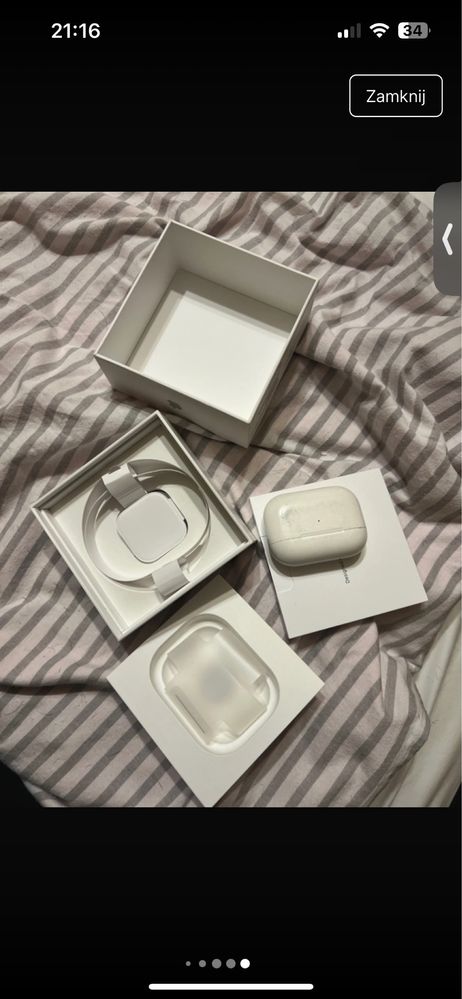 Airpods pro z pudełkiem