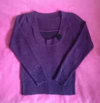 Nowy fioletowy sweterek z dzianiny