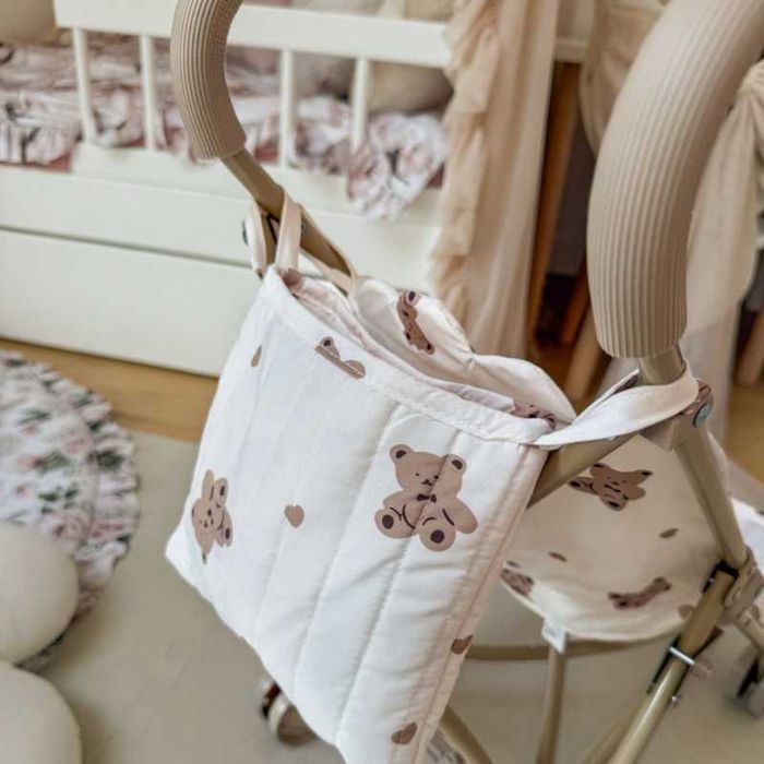 Коляска тростина для ляльок дитяча з сумкою для речей