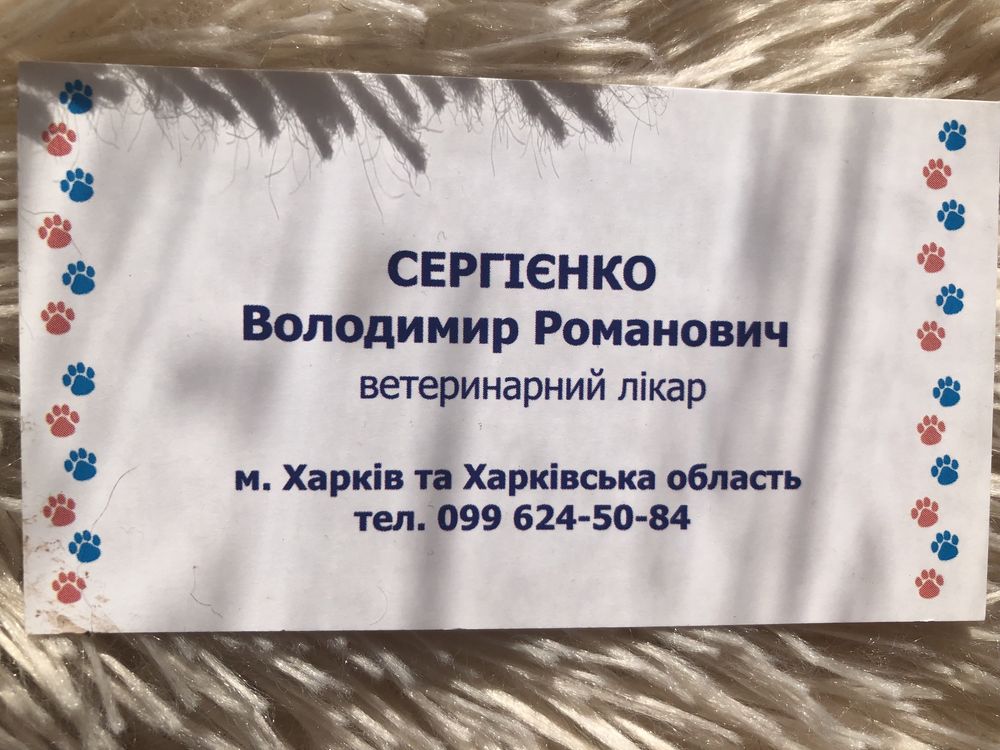 Ветеринарний лікар .Ветеринарні послуги м.Харків