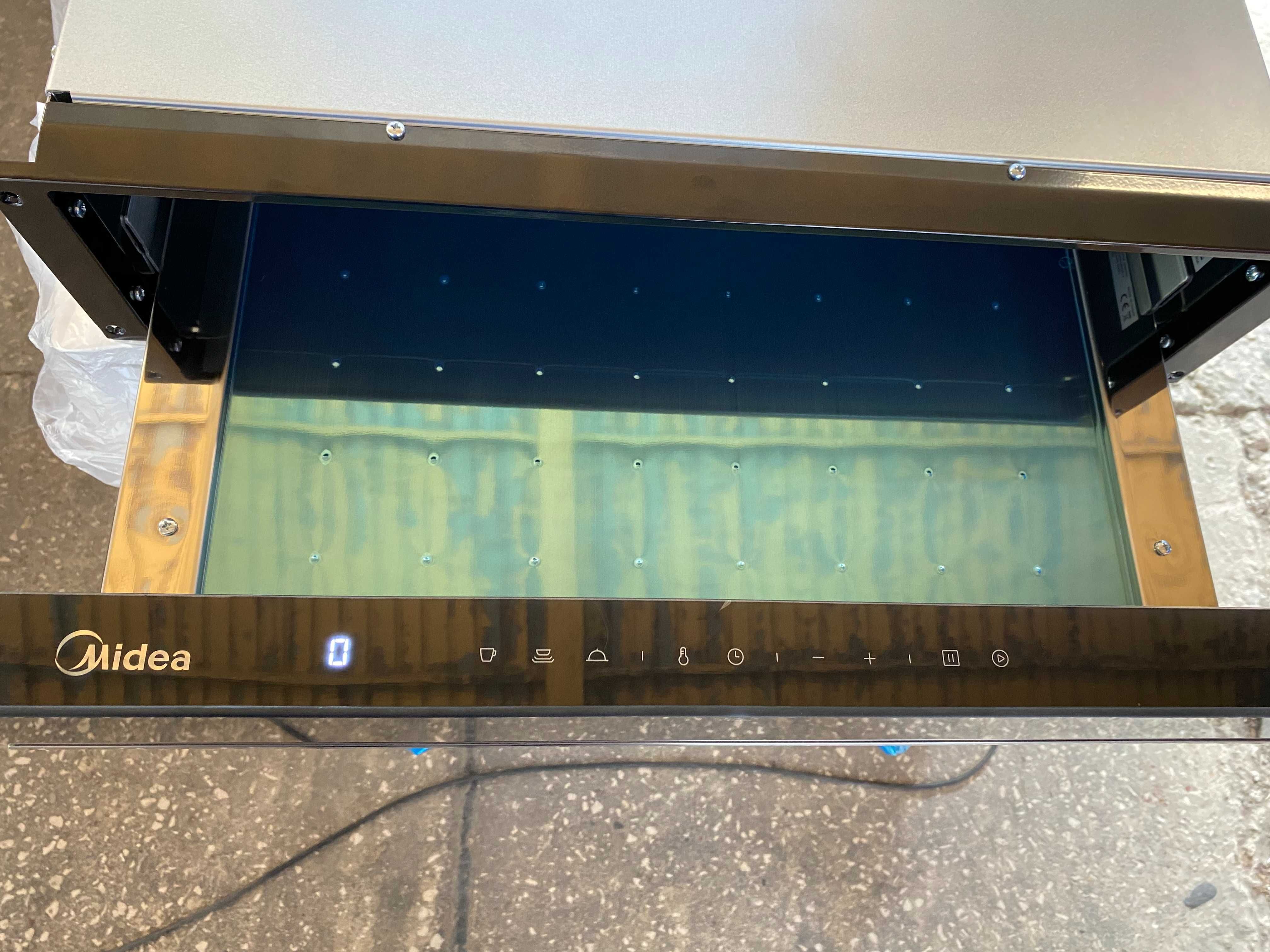 Nowy Piekarnik elektr/par Midea STOFEK45TBL+Szuflada grzewcza WS1560BL
