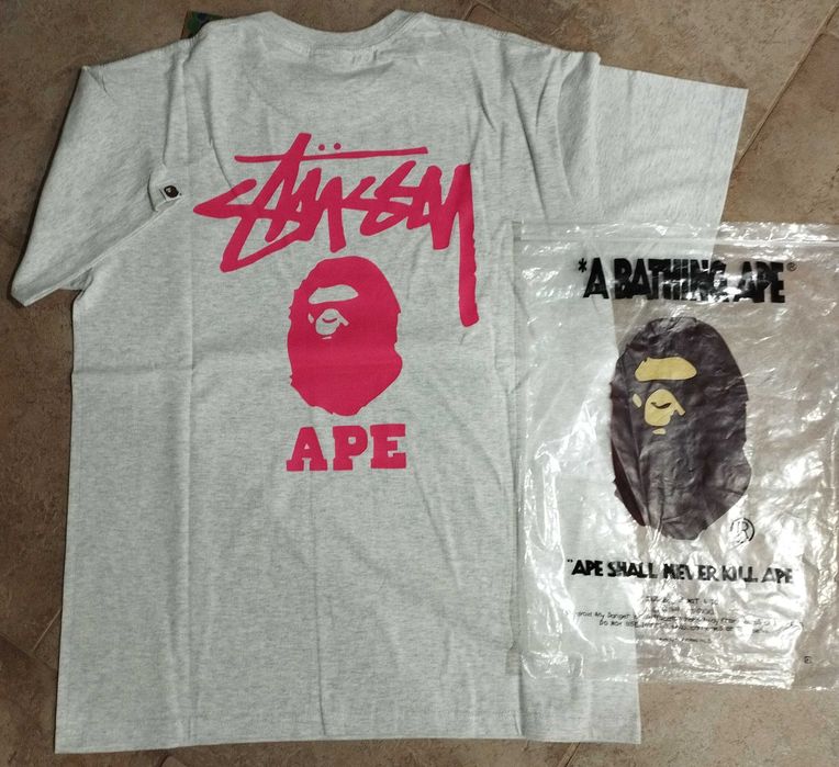 T-shirt Bape x Stussy Tamanho M