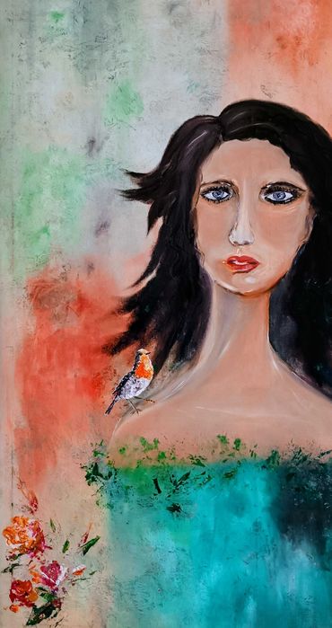 Óleo sobre tela, original, dimensões 100 cm x 80 cm