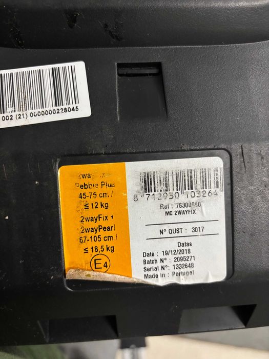 nosidełko Maxi Cosi wraz z bazą 2wayfix