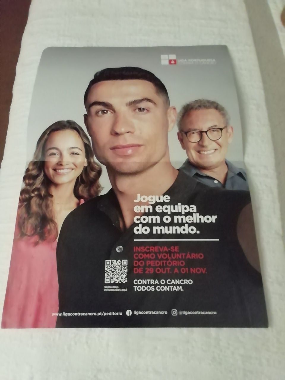 Poster Cristiano Ronaldo da Liga Portuguesa contra o Cancro
