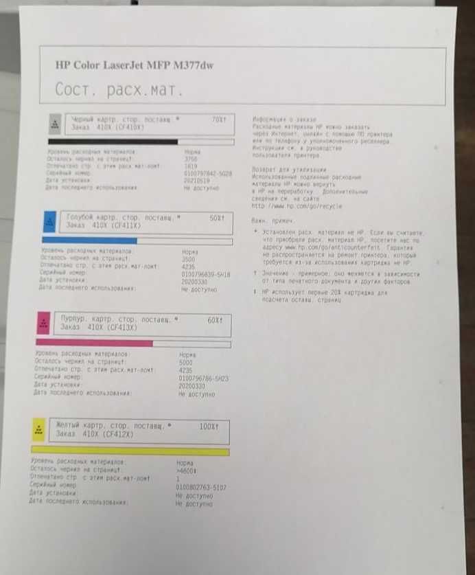 Цветное МФУ HP LaserJet Pro M377dw  с Wi-Fi   в идеальном состоянии.