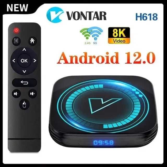 VONTAR H618 8K 4/64 приставка 8K Android 12 Smart TV медіаплеєр