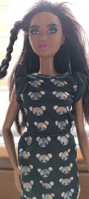 2 lalki Barbie (mała color reveal, duża Barbie)