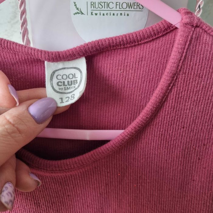 Sukienka dla dziewczynki r. 128 tiul bordowa smyk cool club