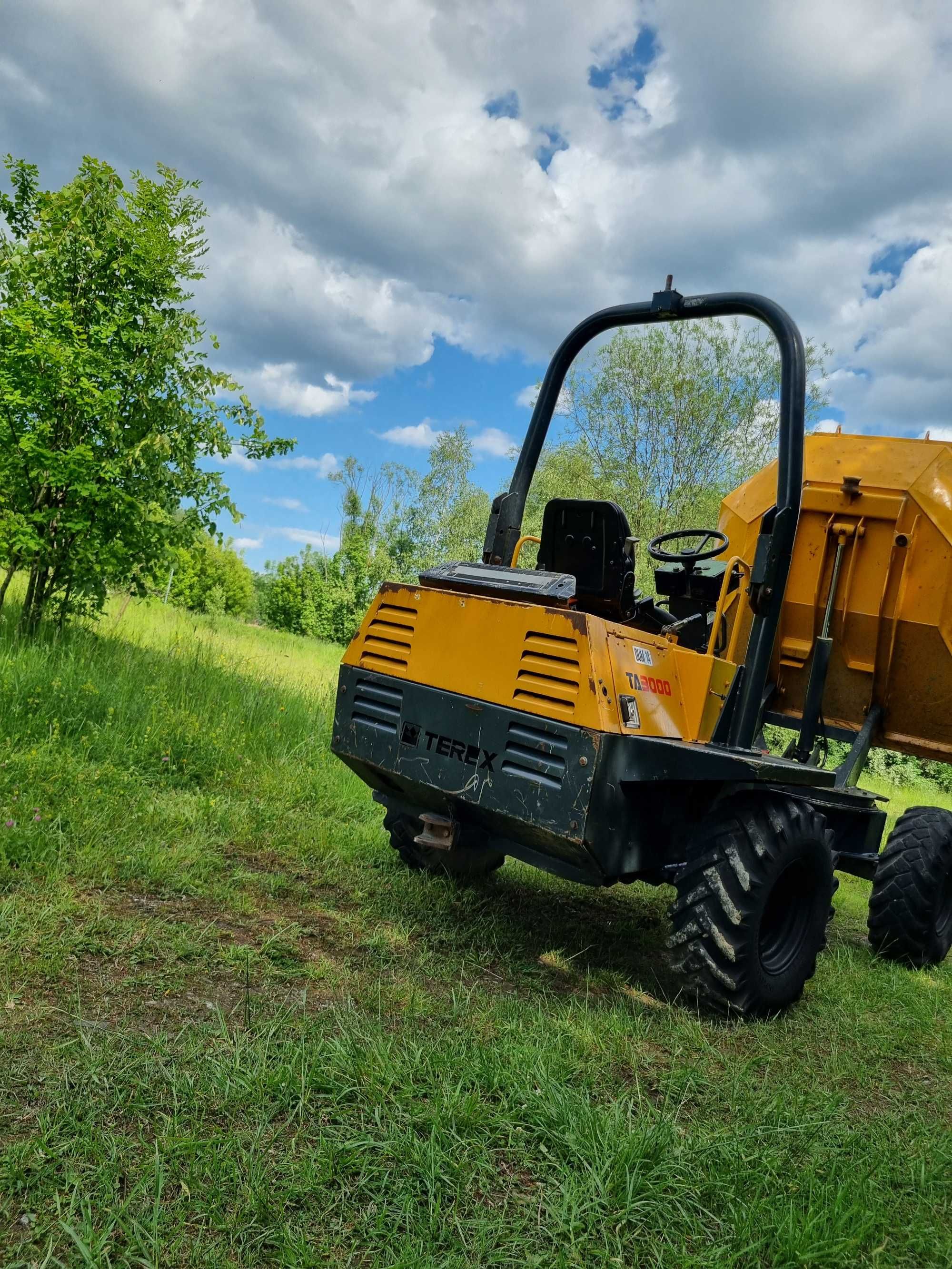 Wozidło 3t TEREX OBRÓT 4X4+KIPER z Norwegii Idealny stan KUBOTA 4cyl