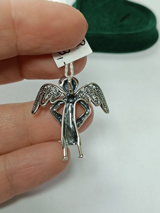 Srebrny wisiorek anioł, srebro 925 (152M)