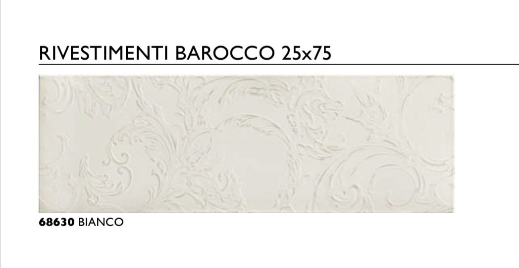 Versace Bianco Barocco 25x75 Płytki ceramiczne