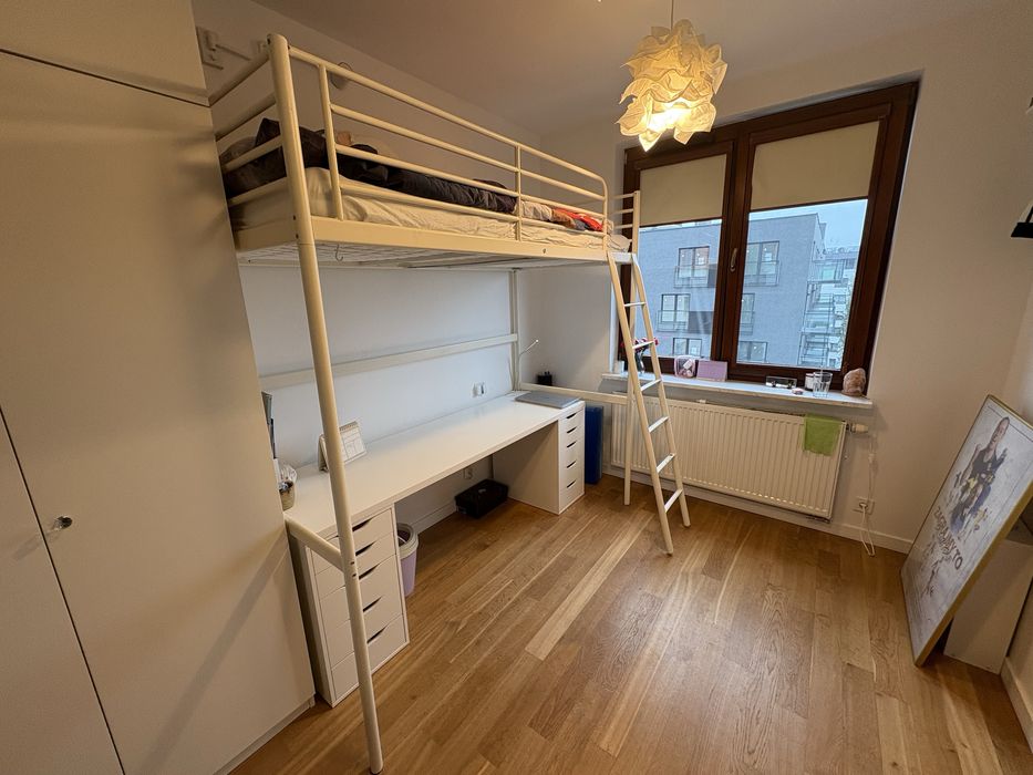 Łòżko antresola SVARTA IKEA z materacem