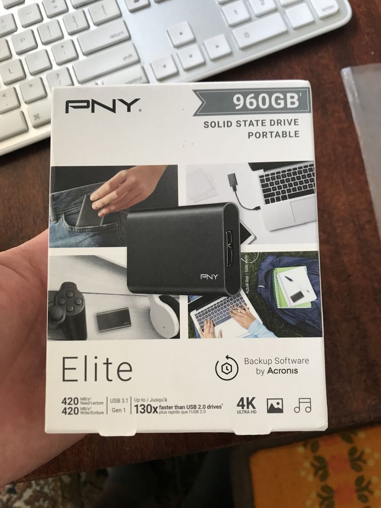 Зовнішній диск Usb3.2 ssd PNY ELITE 960gb