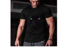 T-SHIRT koszulka męska czarna oczy pumy/XL [04] /nowa