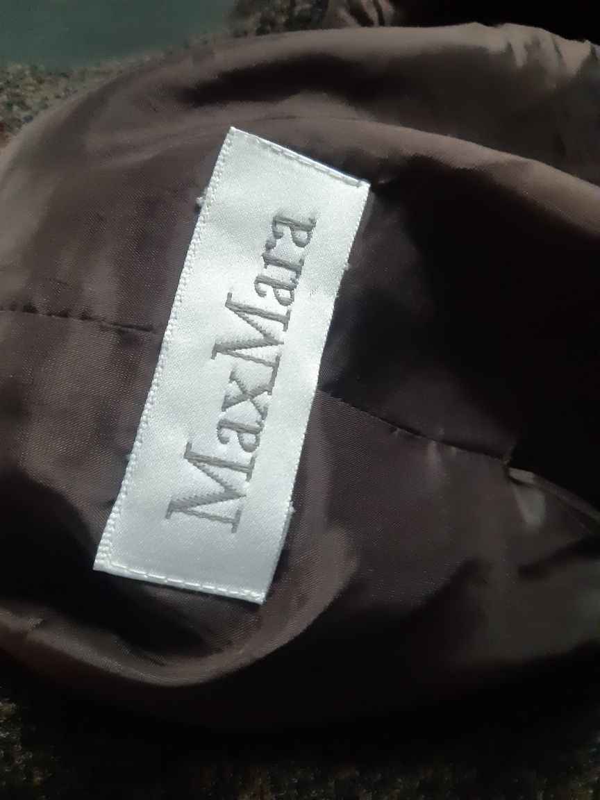 Max Mara żakiet Marynarka damska brąz wełna s/m/l