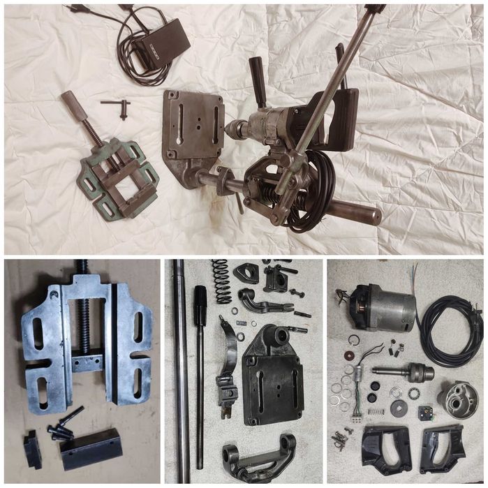 Celma Żeliwny stojak+imadło+wiertarka+ płynna regulacja obrotów.