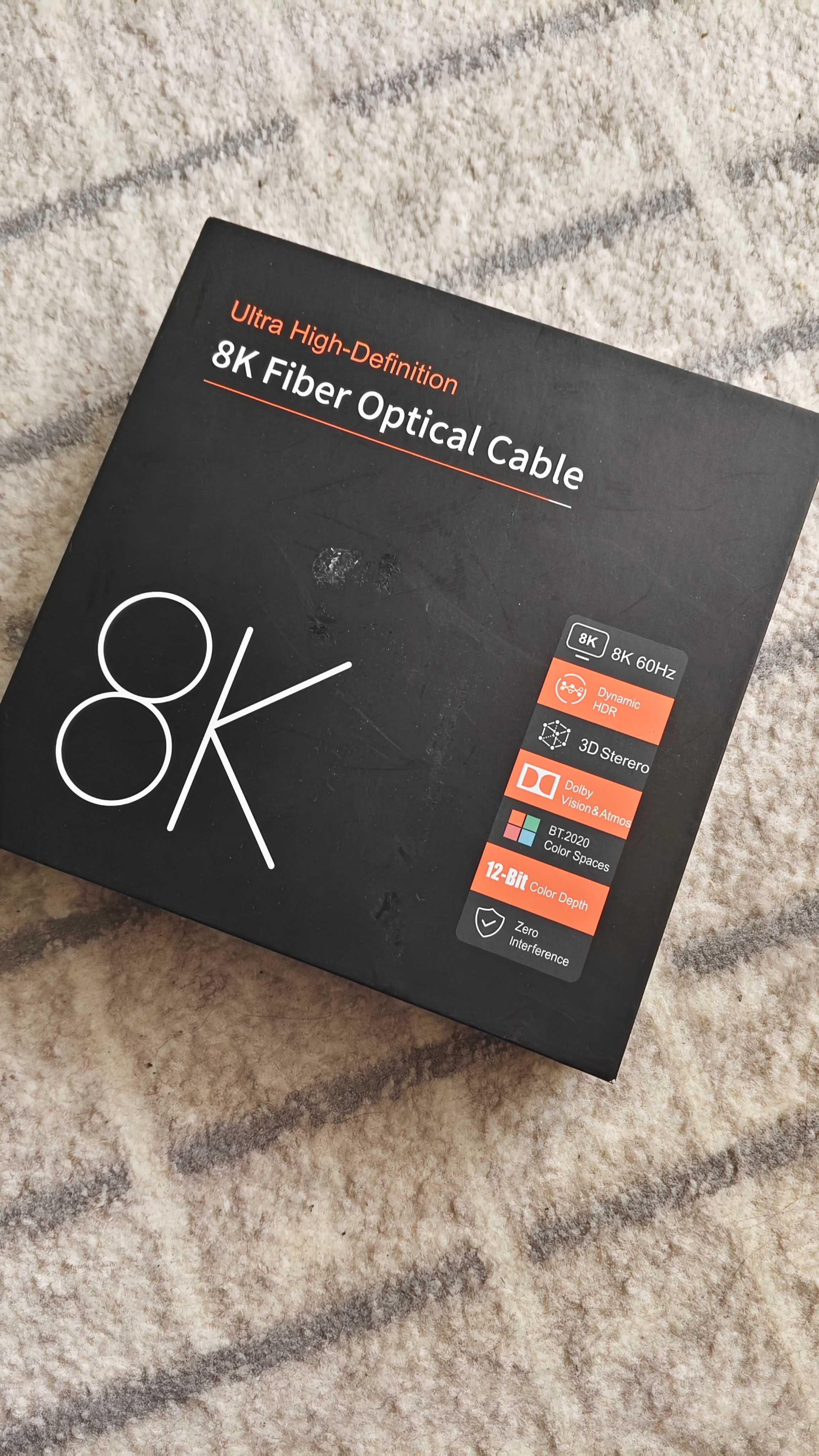 Якісний кабель,оптоволокно DisplayPort V1.4 8K-60Hz/4K-144Hz 20 метрів