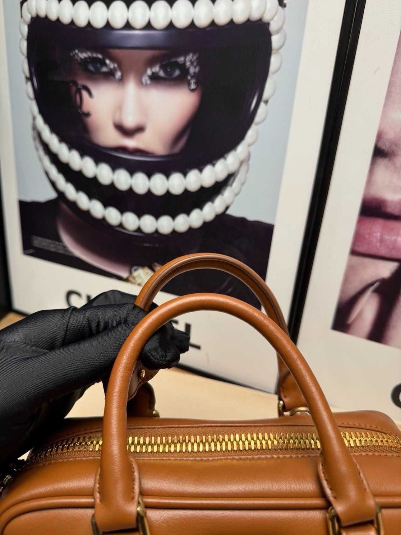 MiuMiu Brązowa Mała Torba Na Ramię Torebka Crossbody Trendy
