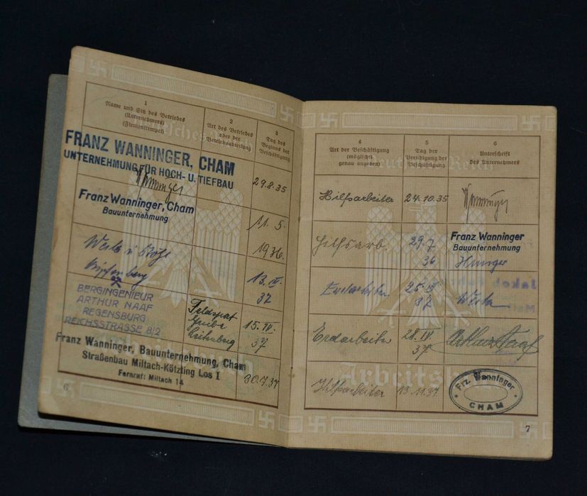 Arbeitsbuch (трудовая книжка)