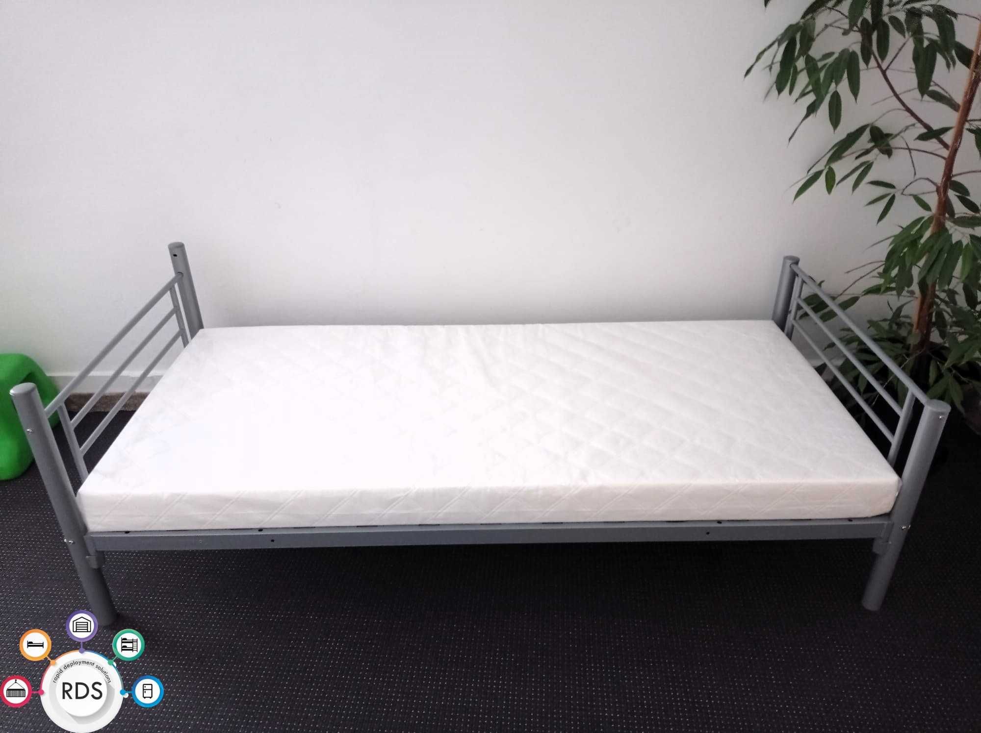 Łóżko pojedyncze metalowa rama 90x200 Łóżka wojskowe pracownicze