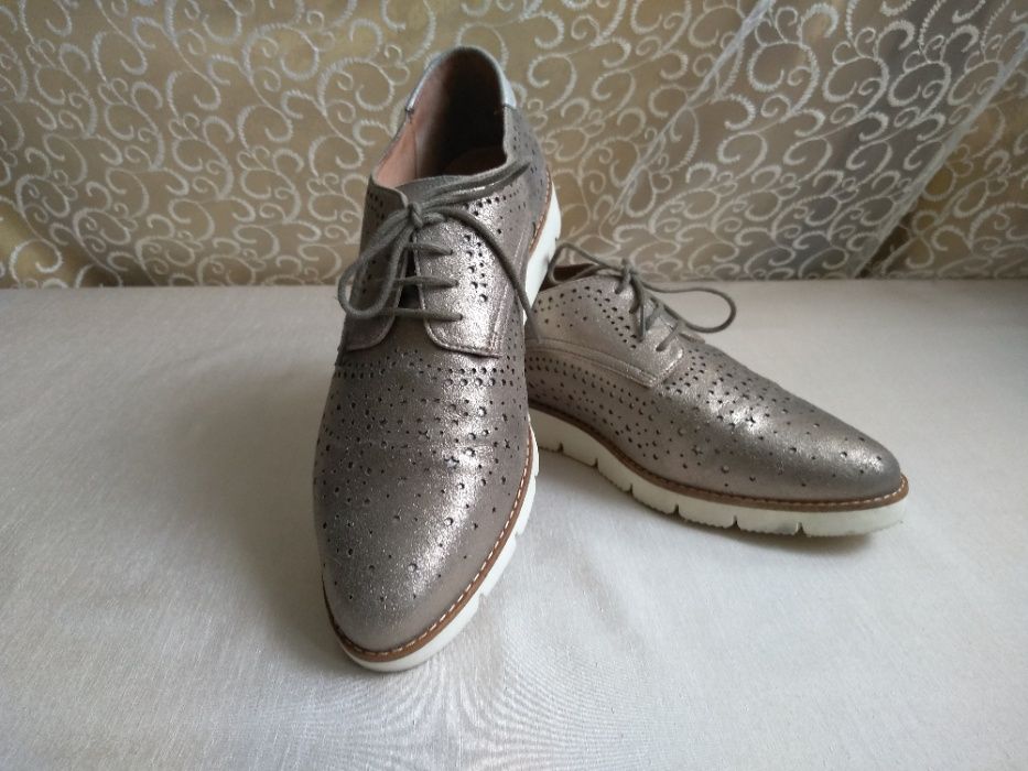 Туфли оксфорд серо золотистые НОВЫЕ mam zelle / mamzelle