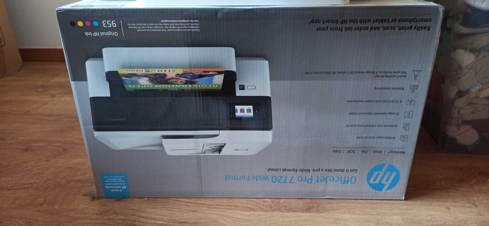 Impressora a cores jacto de tinta hp officejet pro 7720 wide (a3)