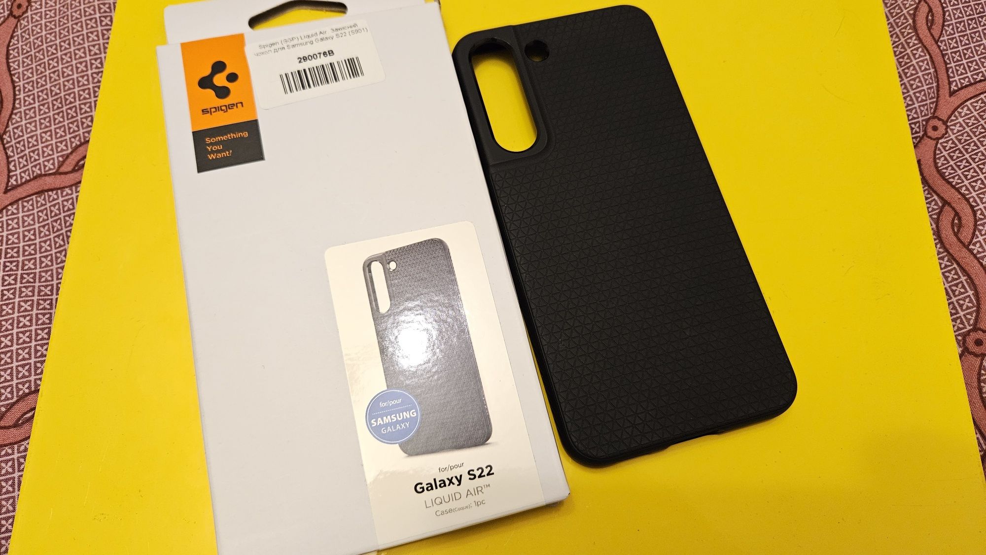Чохол Samsung S22, Spigen (SGP) Liquid Air Matte Black