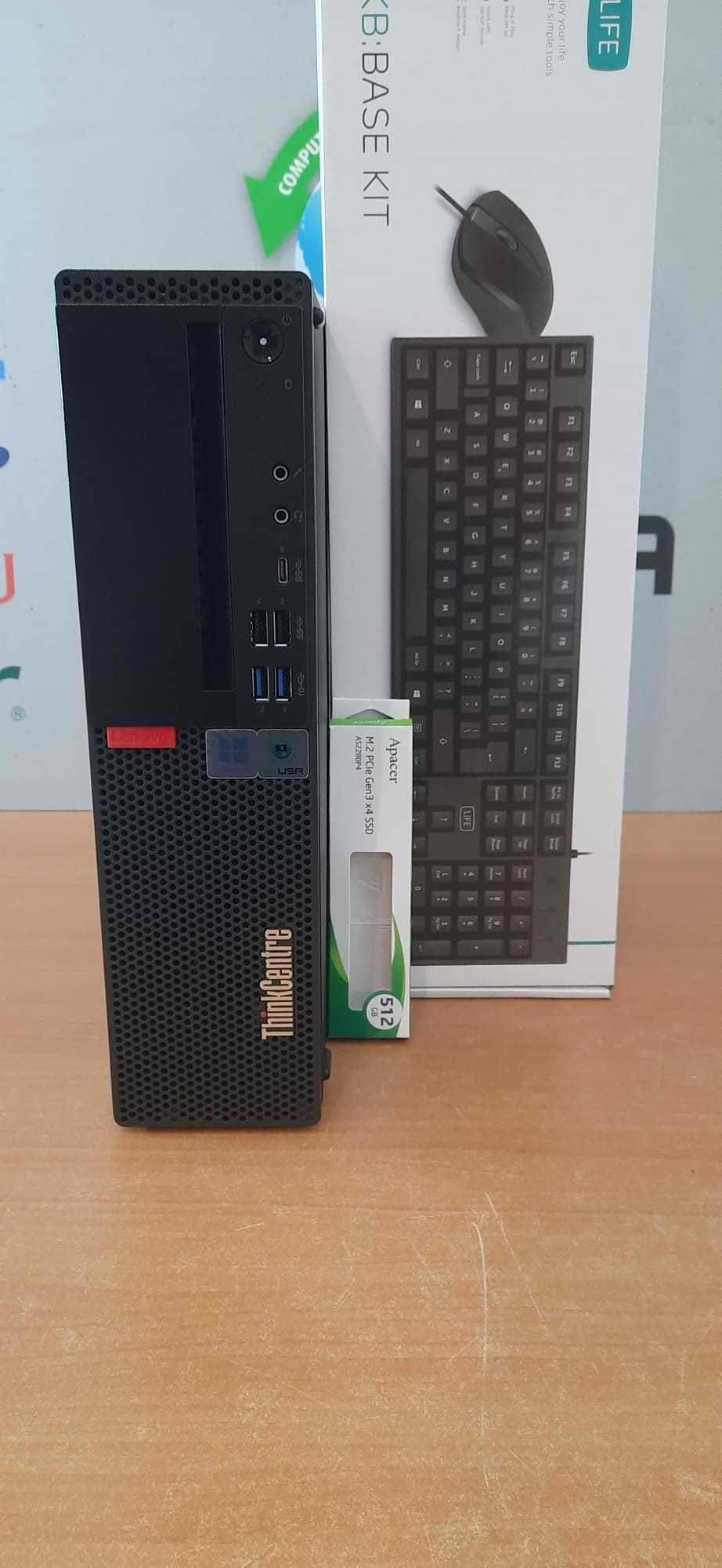 Pç Lenovo M720s 8ªG|I5.8500-4.0G|16G|NVMe256+HDD500|5G|BT|Kit|TPM|W11