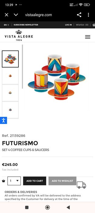 Chávenas vista alegre