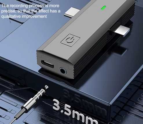 Bezprzewodowy mikrofon 2 szt Lavalier 2.4G 3w1 iPhone Android SLR