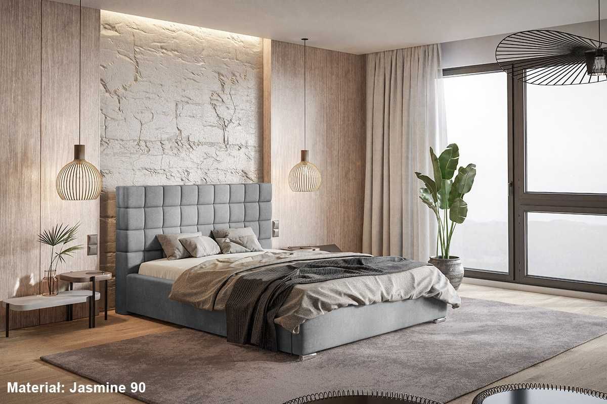 Nowoczesne łóżko tapicerowane Royal 6 z pojemnikiem 160x200