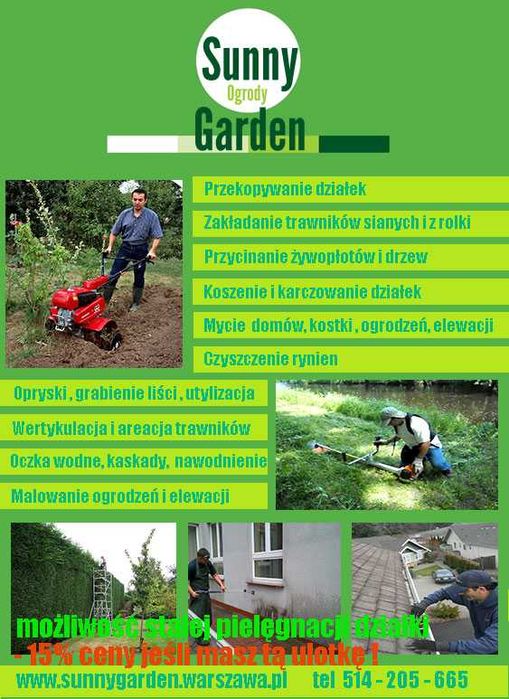 Przekopywanie ziemi działki pola Warszawa i okolice