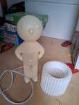 Lampka Mr.p , shy lamp 25 cm biala