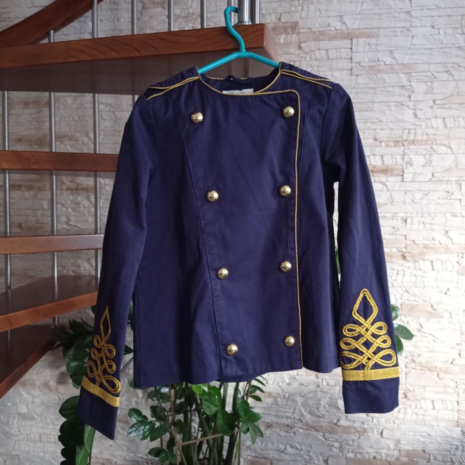 Marynarka styl marynarski, strój karnawałowy H&M, rozmiar 140