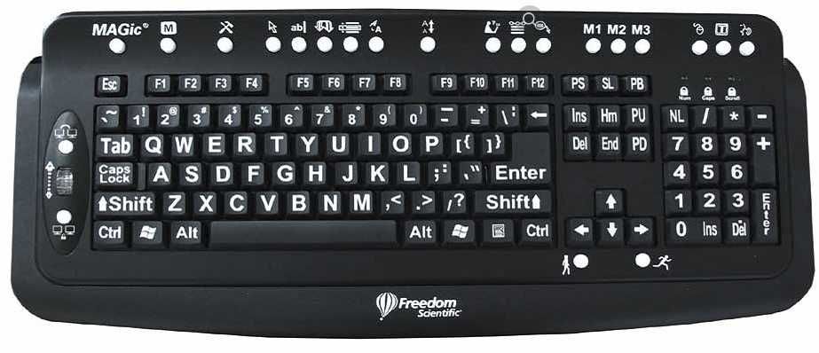 Klawiatura MAGic Large Print Keyboard powiększona dla niepełnosprawnyc