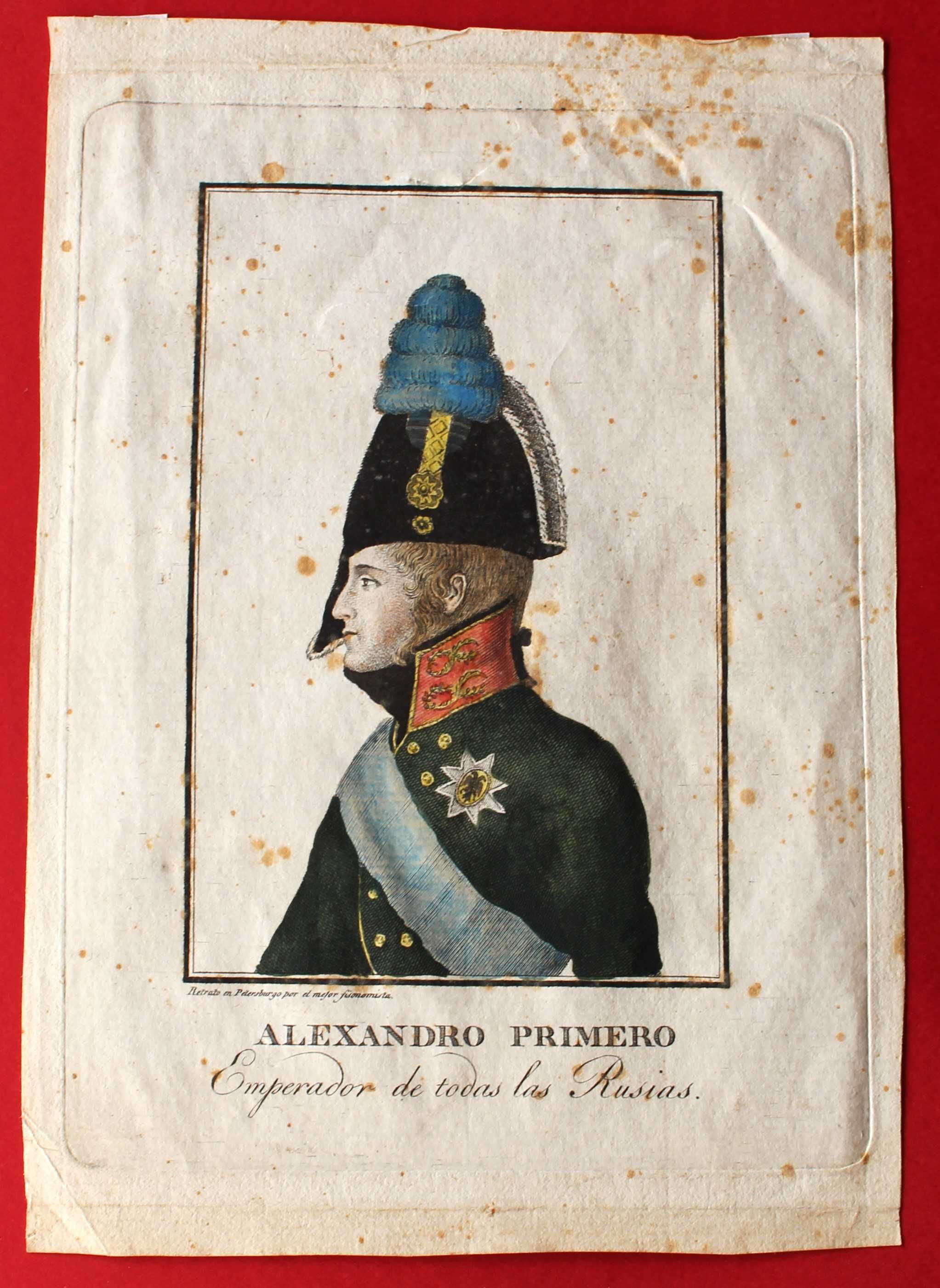 IMPERADOR ALEXANDRE I DA RÚSSIA, GRAVURA