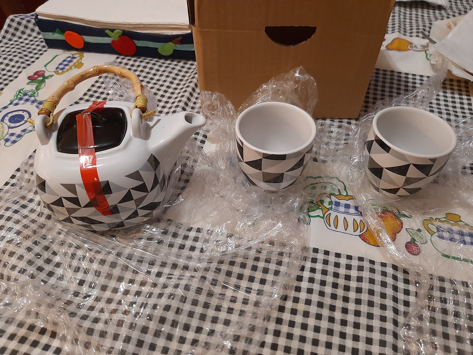 conjunto de chá japonês