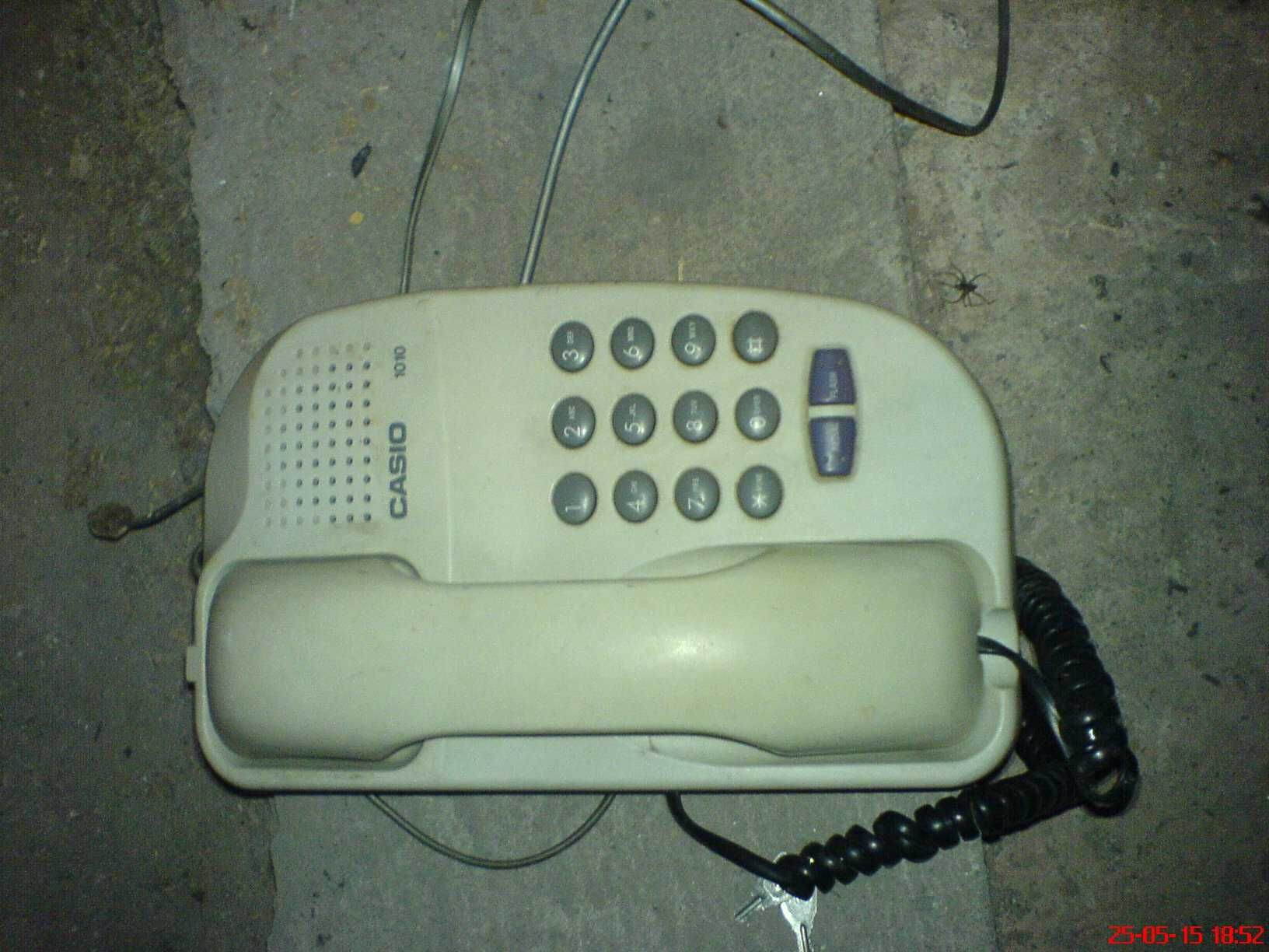 Telefon stacjonarny Casio 1010 słuchawka przewód telefoniczny działa