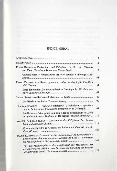 Caminhos do pensamento em Nicolau de Cusa