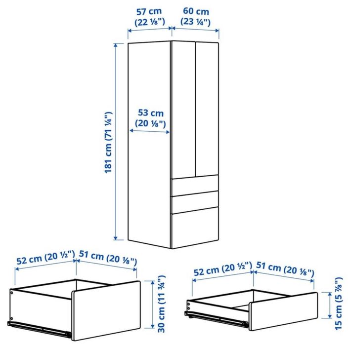 Ikea szafa stuva i połka trofas