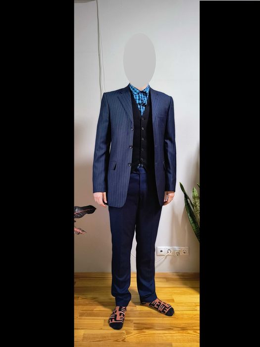 Синій костюм трійка класичний Giorgio Firmani
