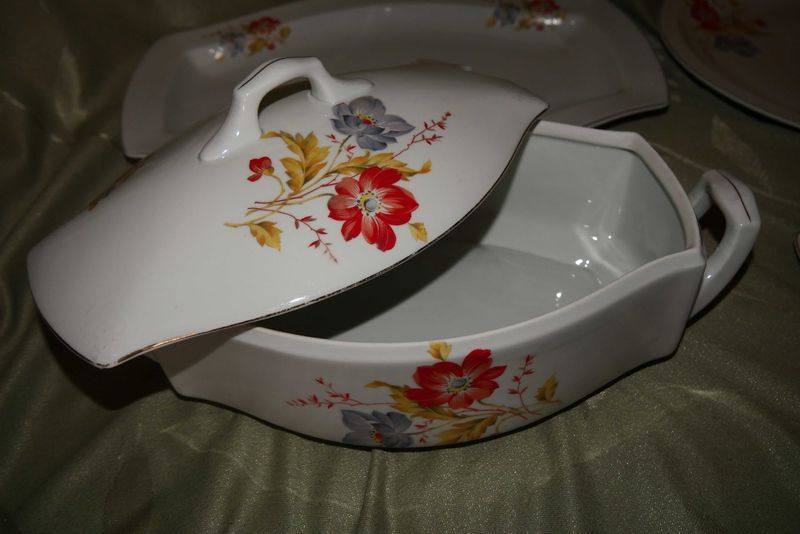 Serwis porcelana Ćmielów komplet obiad Lwów Płaski Wendorf 1930 unikat