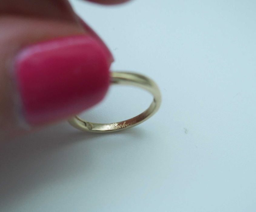 Pierścionek zaręczynowy z diamentem 0,15 ct – złoto 585 – rozmiar 11