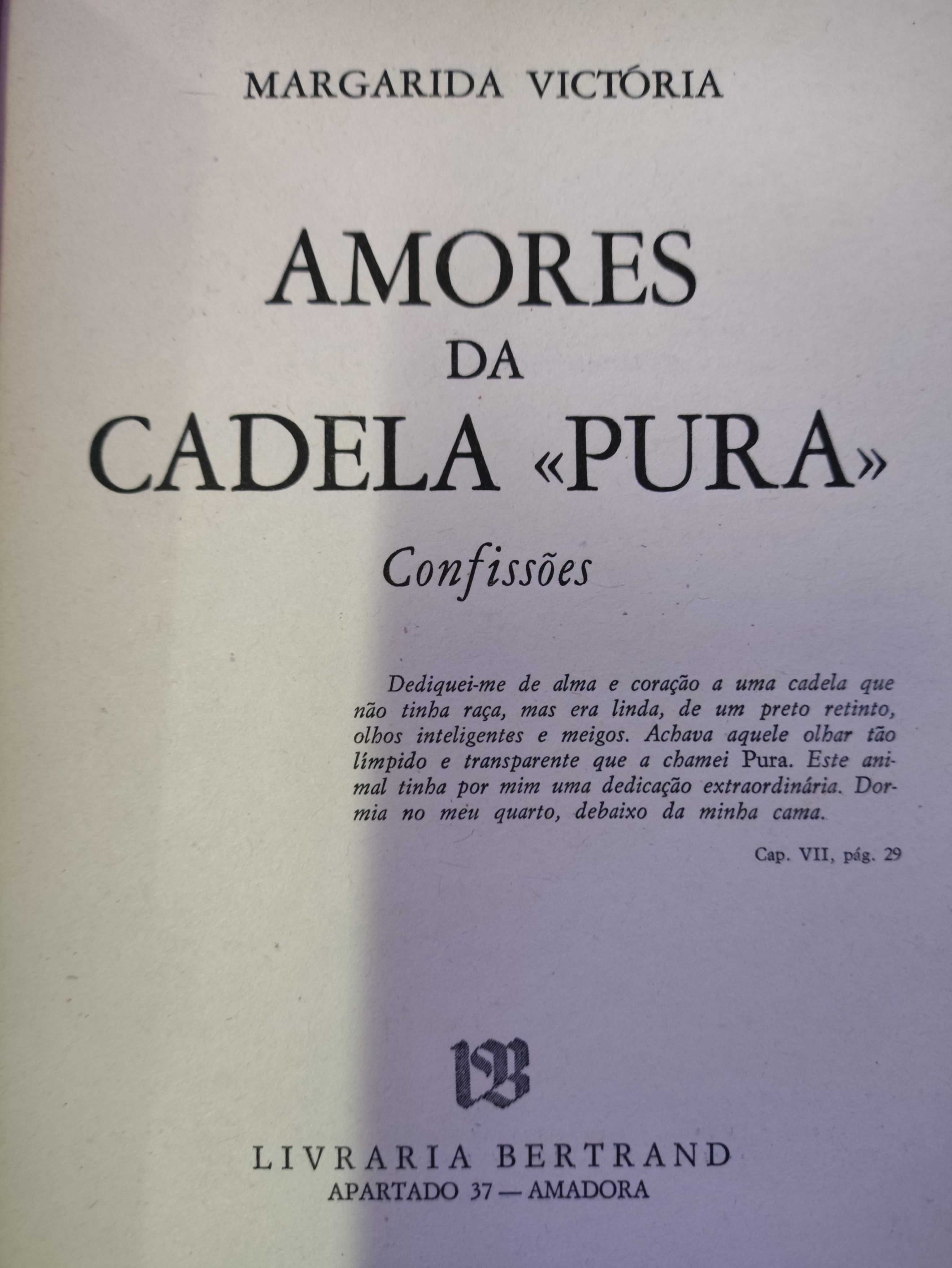 Livro Amores da Cadela Pura de Margarida Vitória
