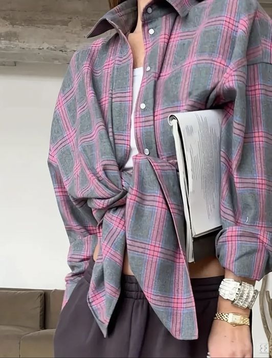 Сорочка жіноча, рубашка у клітинку