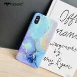 Etui iPhone XR eleganckie fioletowo-niebieski marmur Tronsnic