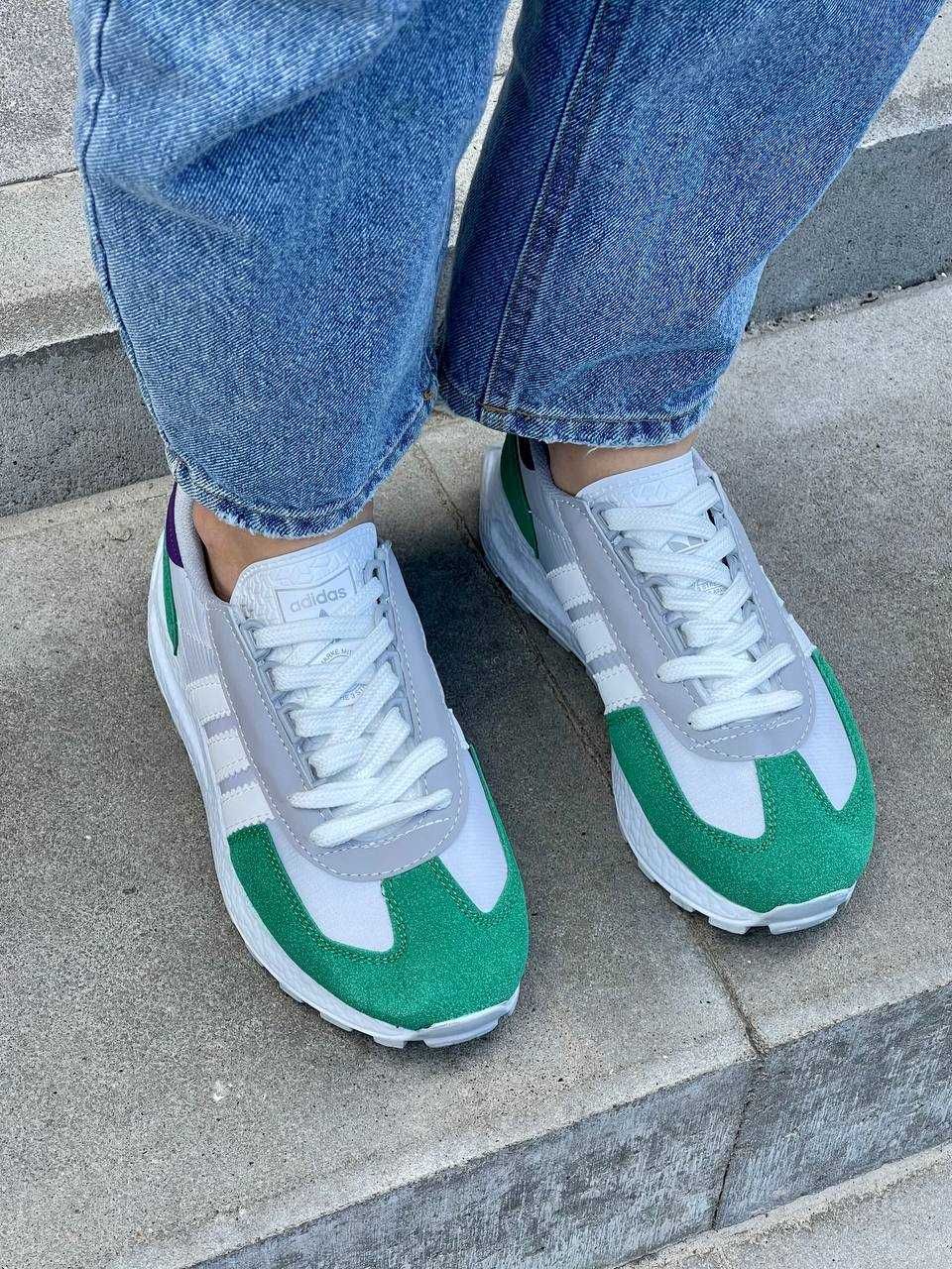 АКЦІЯ! Жіночі кросівки Adidas Retropy ‘White Green’ (36,37 р.)