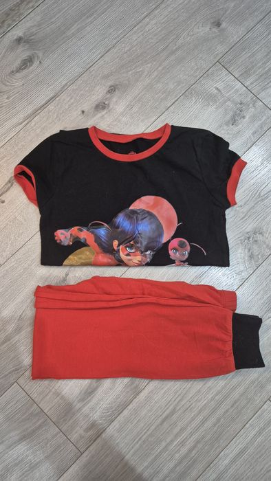 Posciel 135×200  pizamki muraculous biedronka i czarny kot 122/128