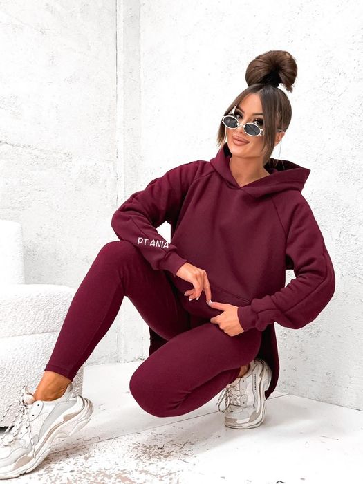 Komplet bluza oversize legginsy prążek